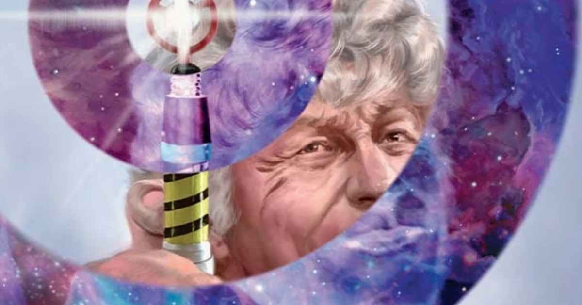 Image of The Third Doctor holding sonic screwdriver through MTG Doctor Who Reverse the Polarity Blast From the Past Commander Precon