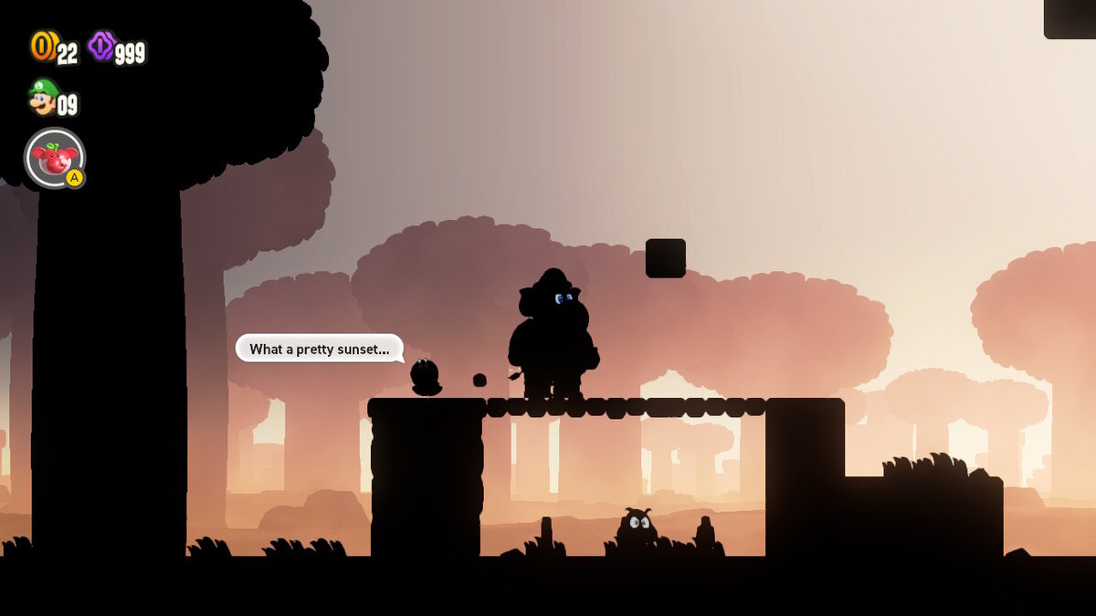 Sproings in the Twilight sunset in Super Mario Bros. Wonder
