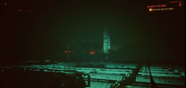 A look at night city from afar. Screenshot by Dot Esports.