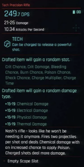 Description page for the Bald Eagle Revolver from Cyberpunk 2077. 