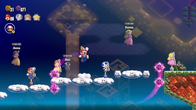 Live Player Shadows as seen in Mario Wonder's online co-op