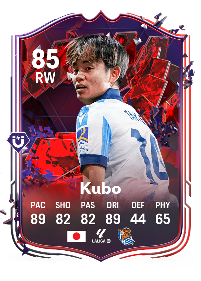 Image of Takefusa Kubo's Trailblazers' card in EA FC 24 Ultimate Team.