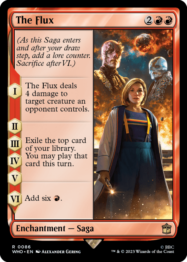 Image of a Saga card from the Doctor Who MTG set.