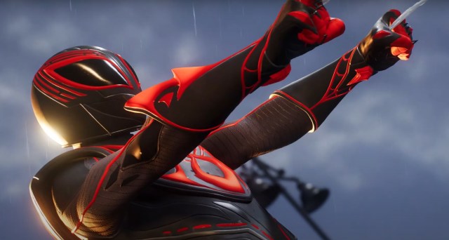 Miles Morales wearing the Tokusatsu Suit in Marvel's Spider-Man 2.
