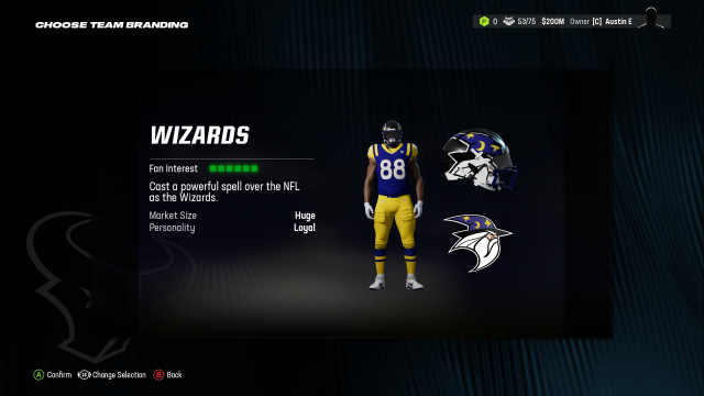 Wizards Madden 24 Relocation uniform