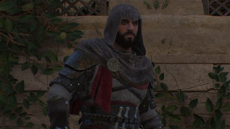 close up of basim in assassin's creed mirage basim valhalla costume