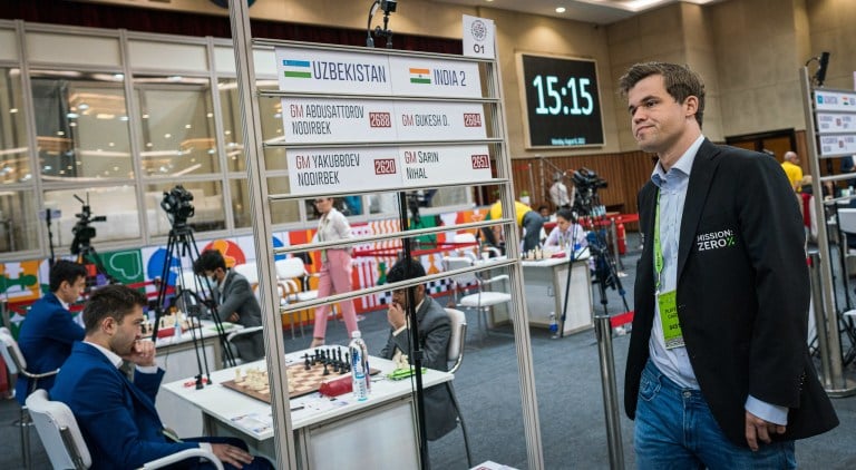 Carlsen at the Chennai Chess Olympiad