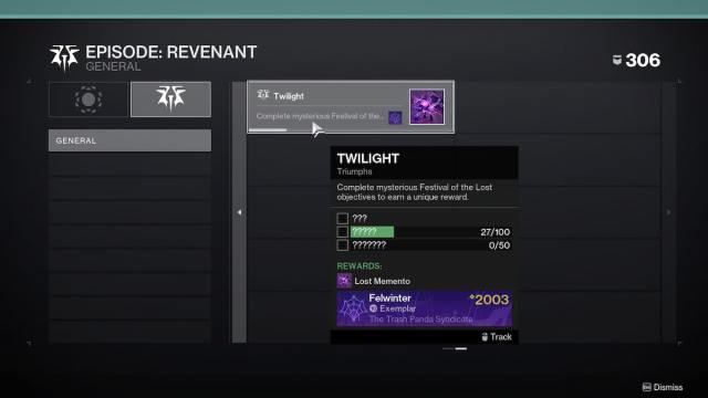 Twilight triumph overview in Destiny 2