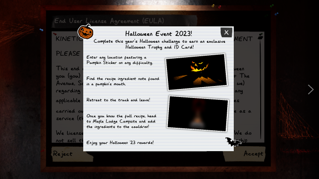 The description of the 2023 Halloween Event.