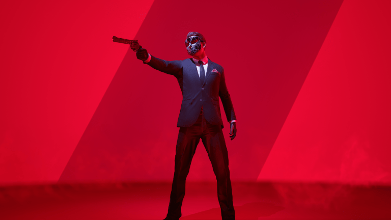 Medium Build character standing on a red background