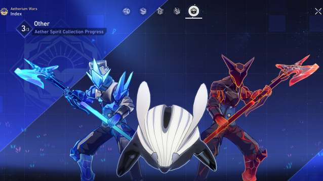 Three Aether Spirits posing together.