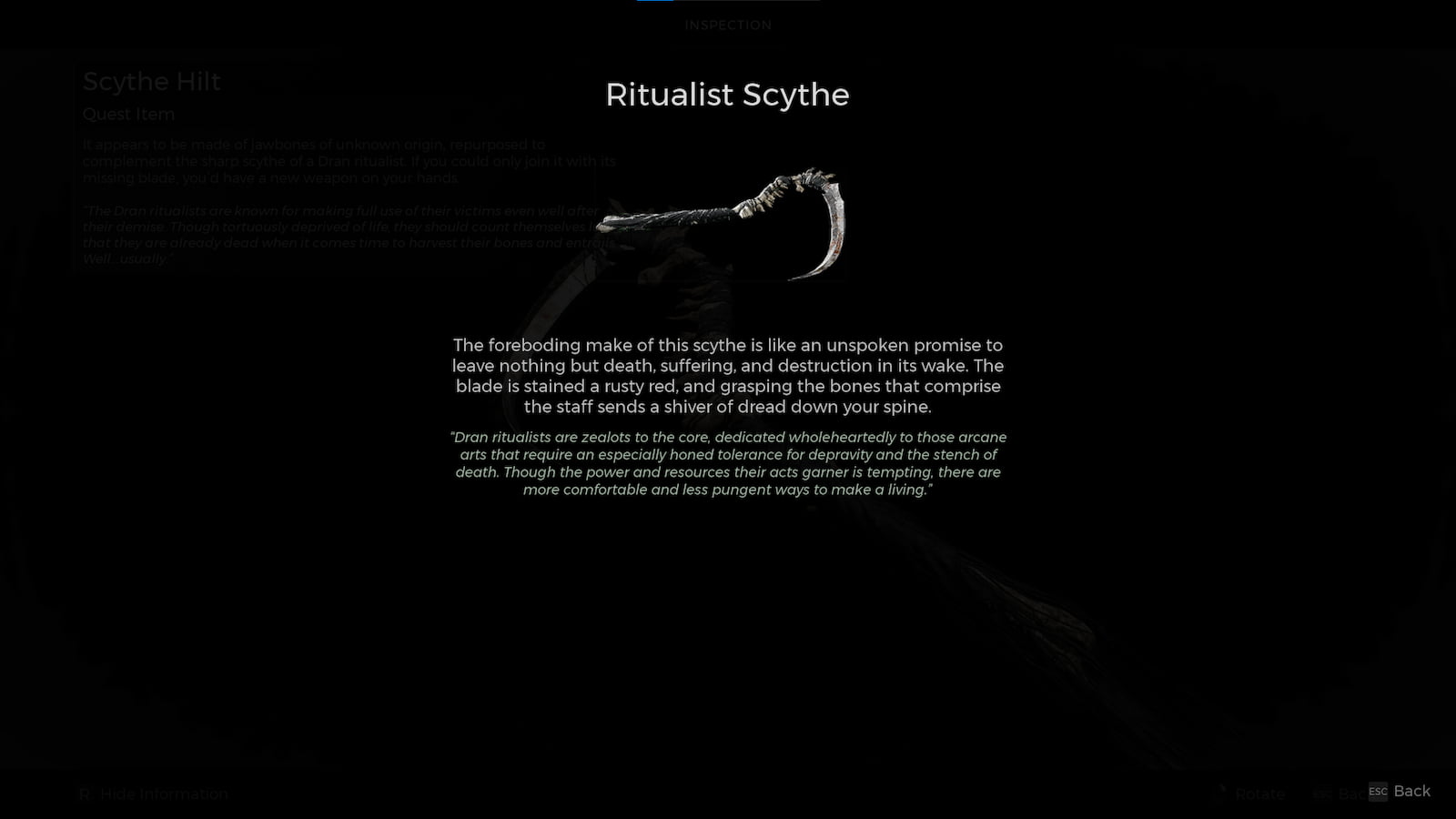 Craft the Ritualist Scythe in Remnant 2