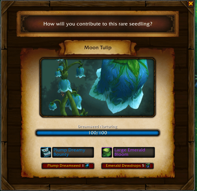 Emerald Bounty event UI in WoW Dragonflight