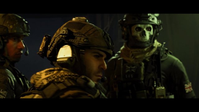 Soap, Garrick, and Ghost in MW3: Precious Cargo mission cutscene