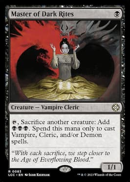 Vampire cleric casting a spell