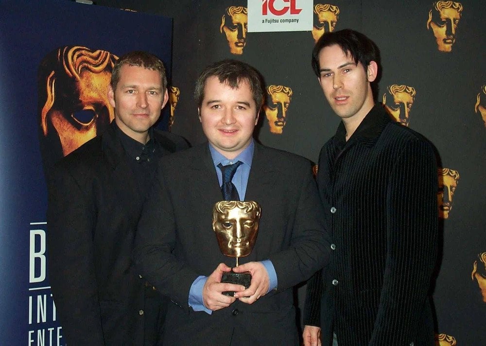 BAFTA acceptance for Medievil 2 received by Andrew Kennedy, James Shepherd and Jason Wilson. Image via Jason Wilson - Portfolio, Blogspot.