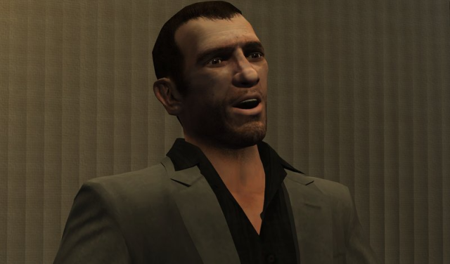 Niko from GTA IV in a suit