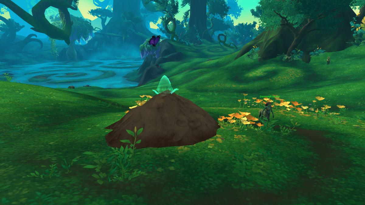 A patch of dirt in the Emerald Dream