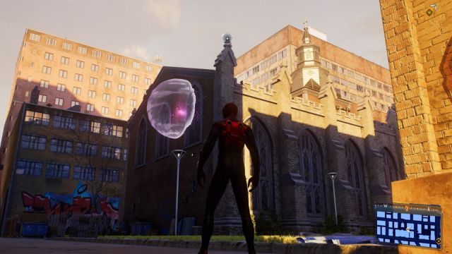 Spider-Man and a church