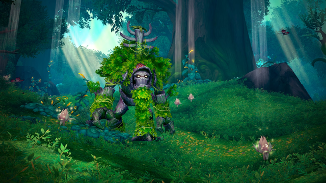 A walking tree creature in the Emerald Dream in WoW.