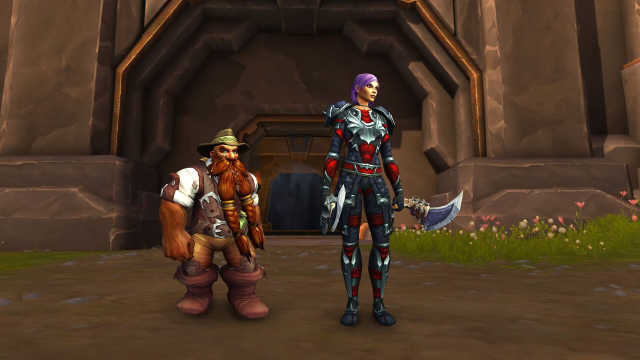 Two WoW characters standing next to one another