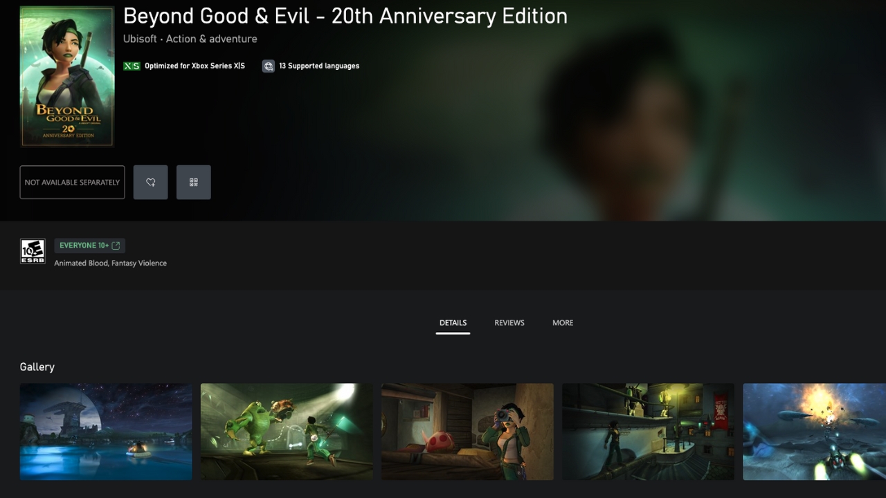 The store page for Xbox Beyond Good & Evil - 20th Anniversary Edition