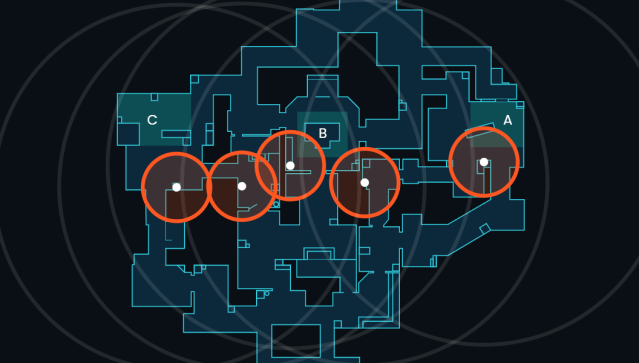 Chamber Trademark locations on Haven defense in VALORANT.