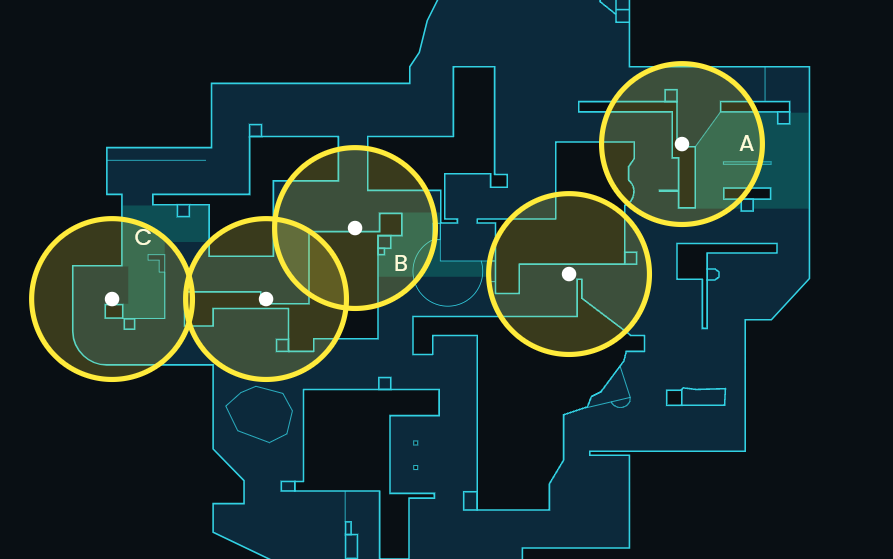 Chamber Rendezvous locations on the defense side of Lotus in VALORANT