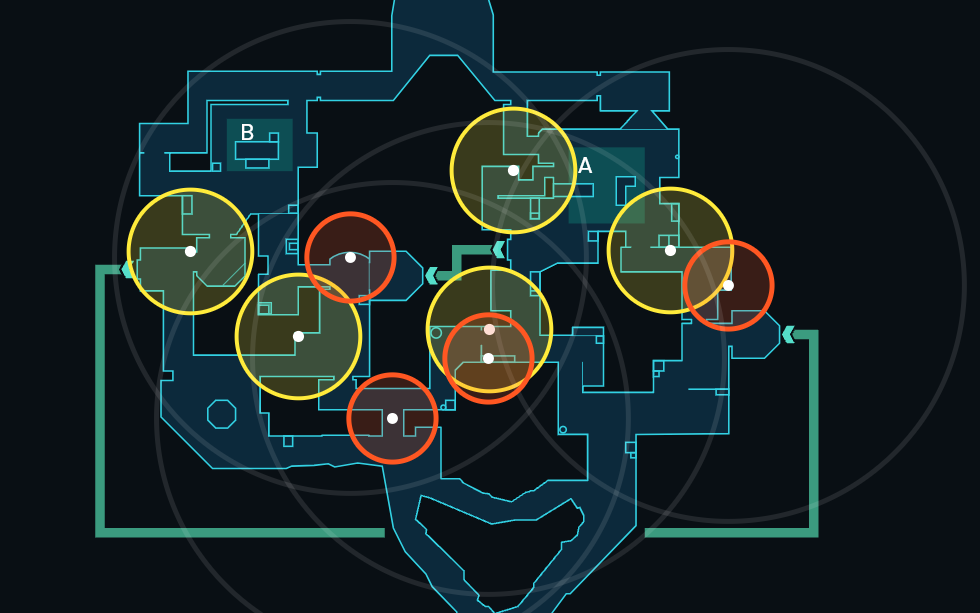 Chamber utility locations for Bind attack in VALORANT