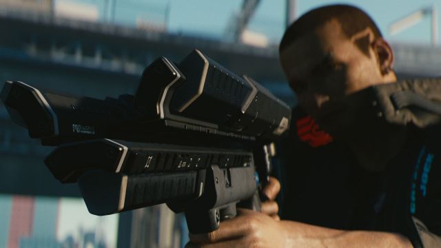 v aiming down gun in cyberpunk 2077