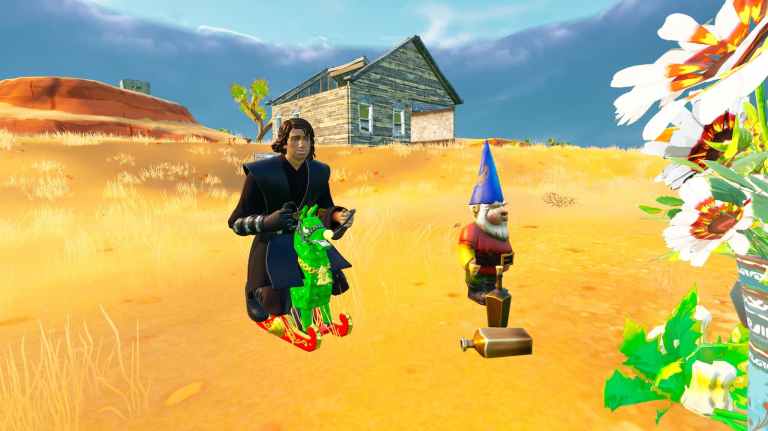 Image featuring Anakin Skywalker in Fortnite with a Gnome