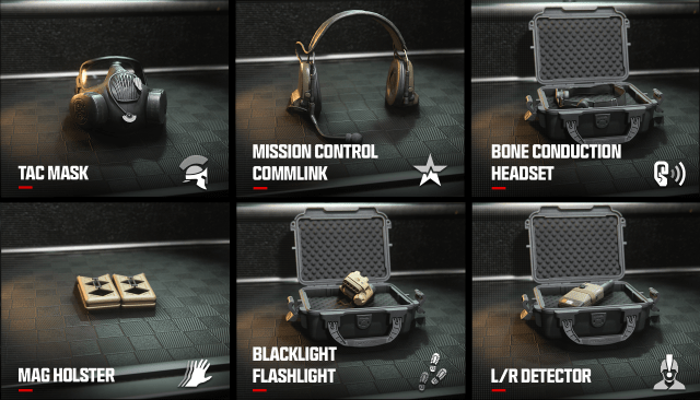 An image of some of the Gear perks in MW3 multiplayer.