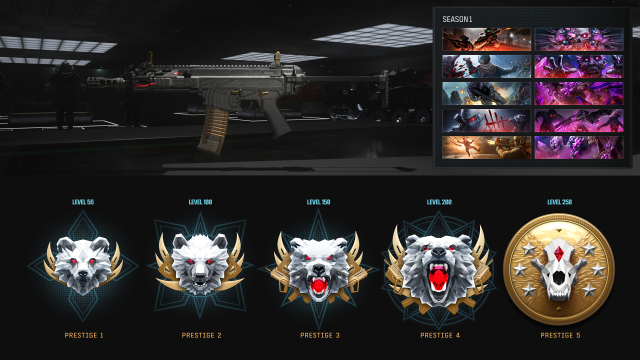 An image of the Prestige rewards in season one of MW3.