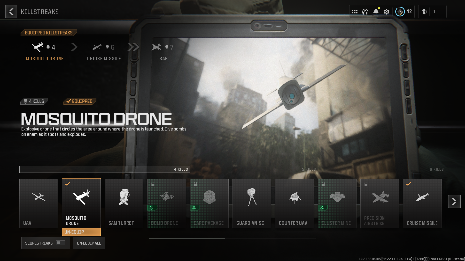 Image of the Mosquito Drone killstreak in Modern Warfare 3.