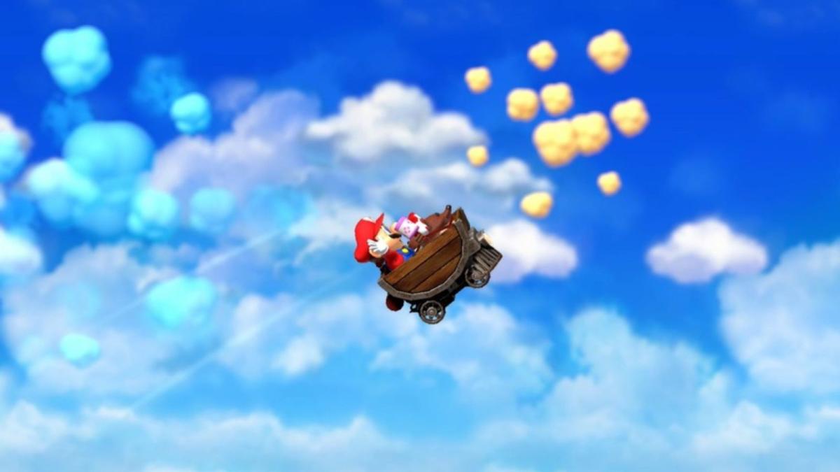 mario in clouds in super mario rpg
