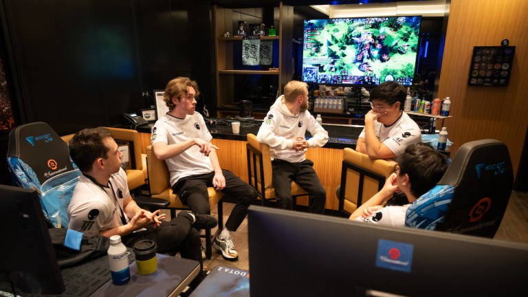 Team Liquid Dota 2 team at TI 2023.