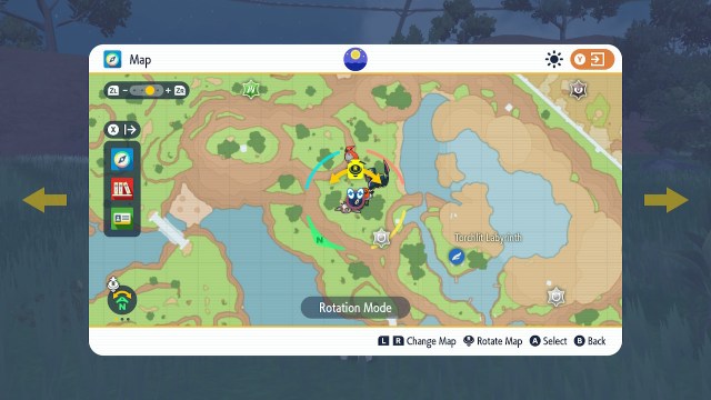 Meloetta's location on the Pokemon Scarlet and Violet map.