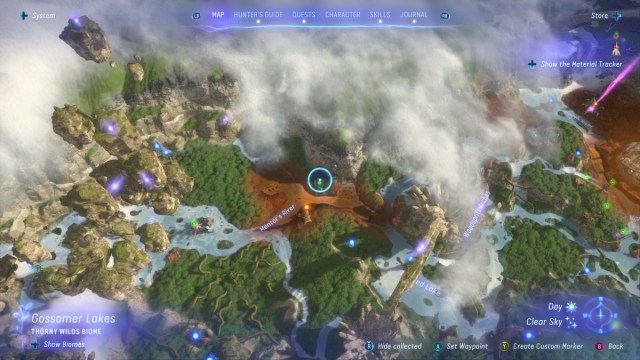 A screenshot of the map in Avatar: Frontiers of Pandora showing a Comic Book location.