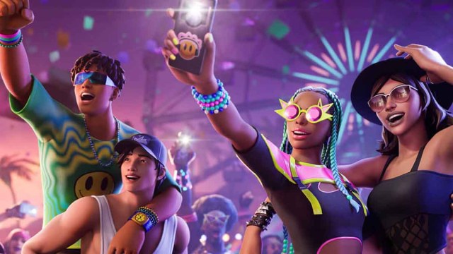 Fortnite Festival promo art showing festival-goers enjoying music