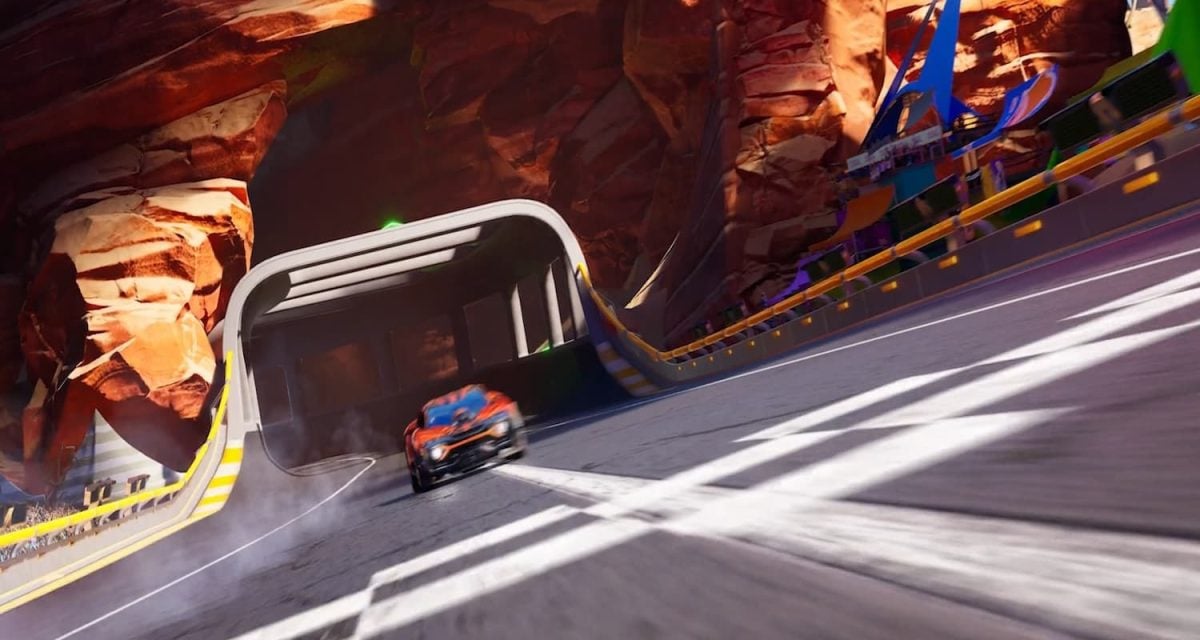 Image of Fortnite Rocket Racing car at starting line