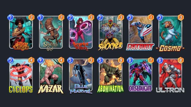 Marvel Snap Ultron Patriot decklist