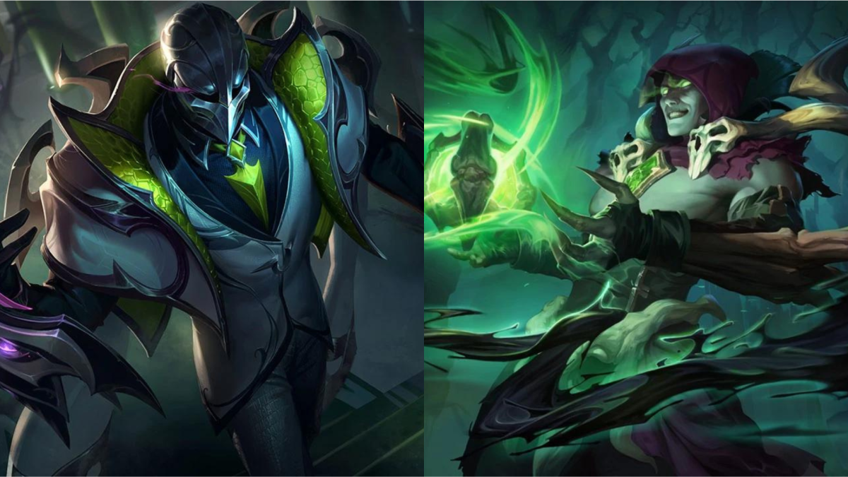 Zed and Vladimir splash art laid out next to each other.