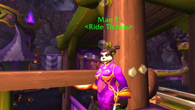 Ride Ticket vendor in World of Warcraft's Darkmoon Faire.