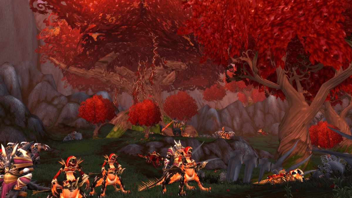 A WoW screenshot of enemies inside the Ruby Sanctum raid in Dragonblight