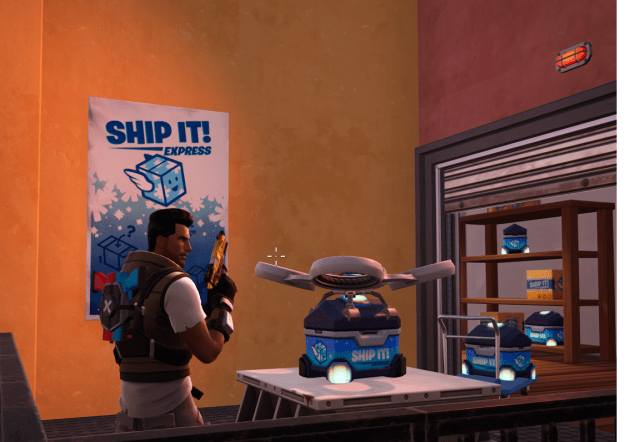 A Ship It! Express location in Fortnite