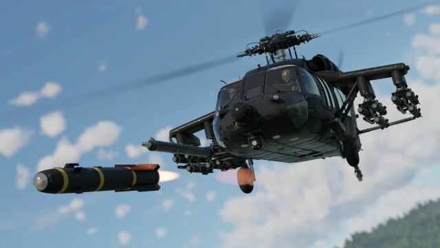 War Thunder Heli shooting a missile