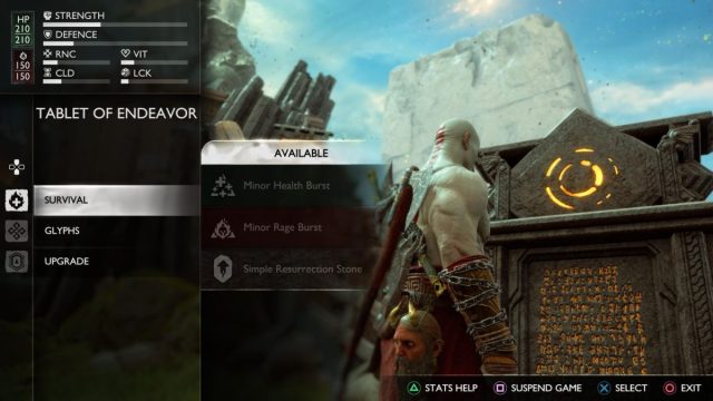 kratos using tablet of endeavor in god of war ragnarok valhalla dlc