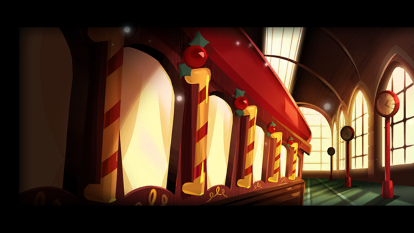 Train station from Cookie Run Kingdom Holiday Express event.