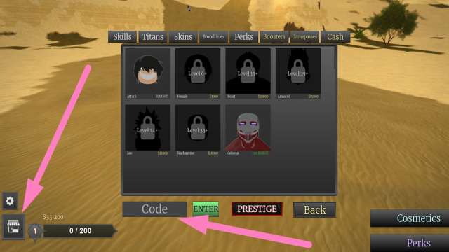 How to redeem codes in Titan Warfare