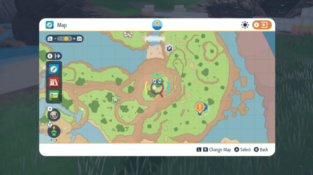 The location for Alolan Grimer and Muk displayed on the Blueberry Academy map.